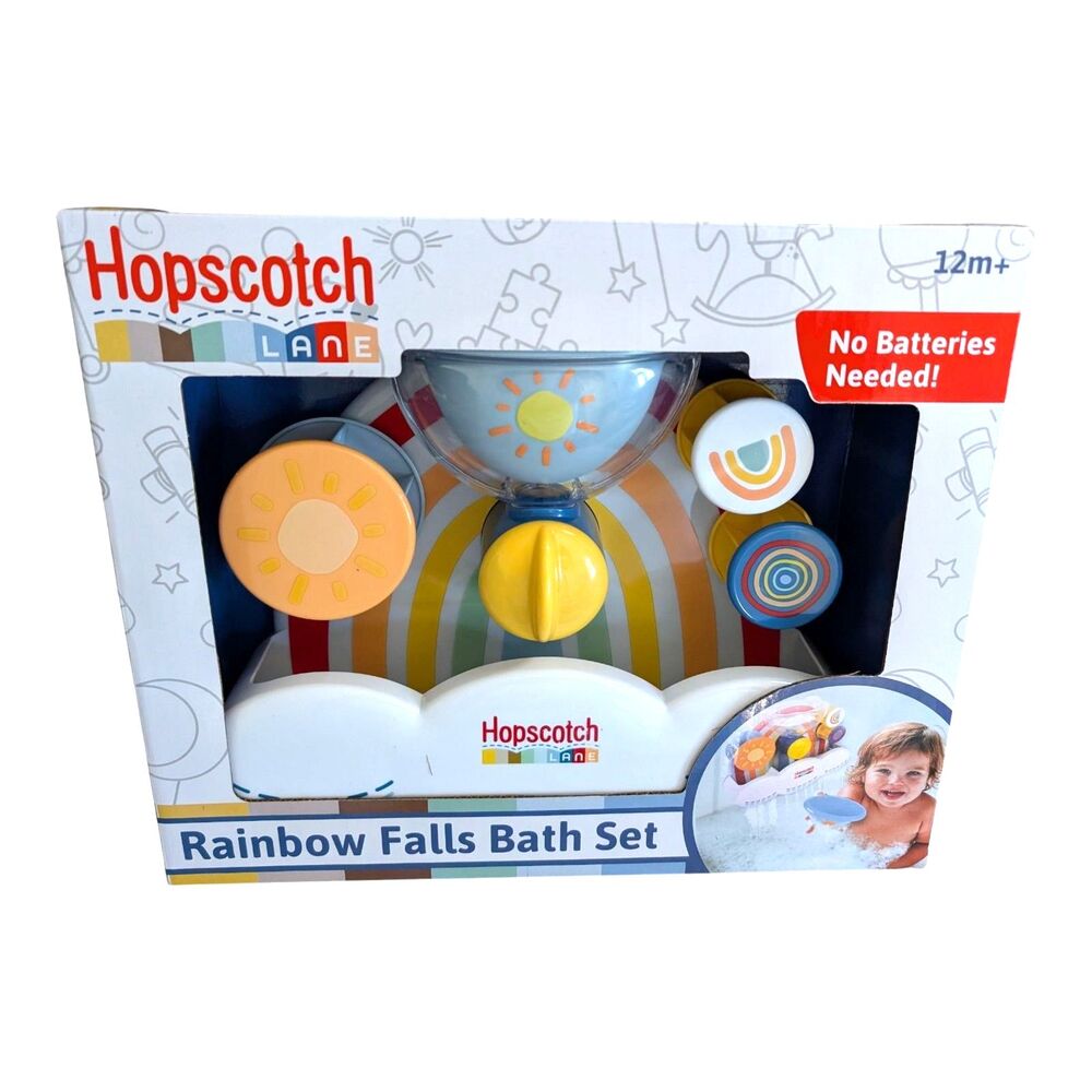 Hopscotch Lane Rainbow Falls Baby Kids Bath Water Play Time Set Learn BRAND NEW
